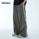 INFLATION Retro Side Splicing Wide Leg Track Pants Sportswear - INFLATION