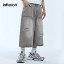 INFLATION Ripped Carpenter Short Jeans Shorts