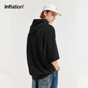 INFLATION Soft Touch Waffle Hooded Short Sleeve Tshirt - INFLATION