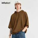 INFLATION Soft Touch Waffle Hooded Short Sleeve Tshirt - INFLATION