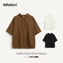 INFLATION Soft Touch Waffle Hooded Short Sleeve Tshirt - INFLATION