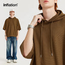 INFLATION Soft Touch Waffle Hooded Short Sleeve Tshirt - INFLATION