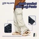 INFLATION Streetwear Multi-pockets Cargo Pants Men Hip Hop Wide Leg Pants - INFLATION