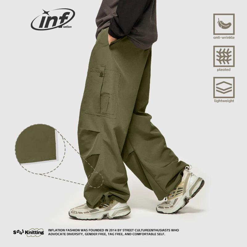 INFLATION Streetwear Baggy Parachute Pants Unisex - INFLATION