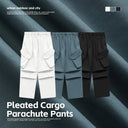 INFLATION Streetwear Pleated Cargo Parachute Pants - INFLATION