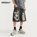 INFLATION Streetwear Ripped Hip Hop Jeans Shorts - INFLATION