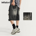 INFLATION Streetwear Ripped Hip Hop Jeans Shorts - INFLATION