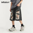 INFLATION Streetwear Ripped Hip Hop Jeans Shorts - INFLATION