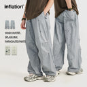 INFLATION Streetwear Washed Splashed Parachute Pants - INFLATION