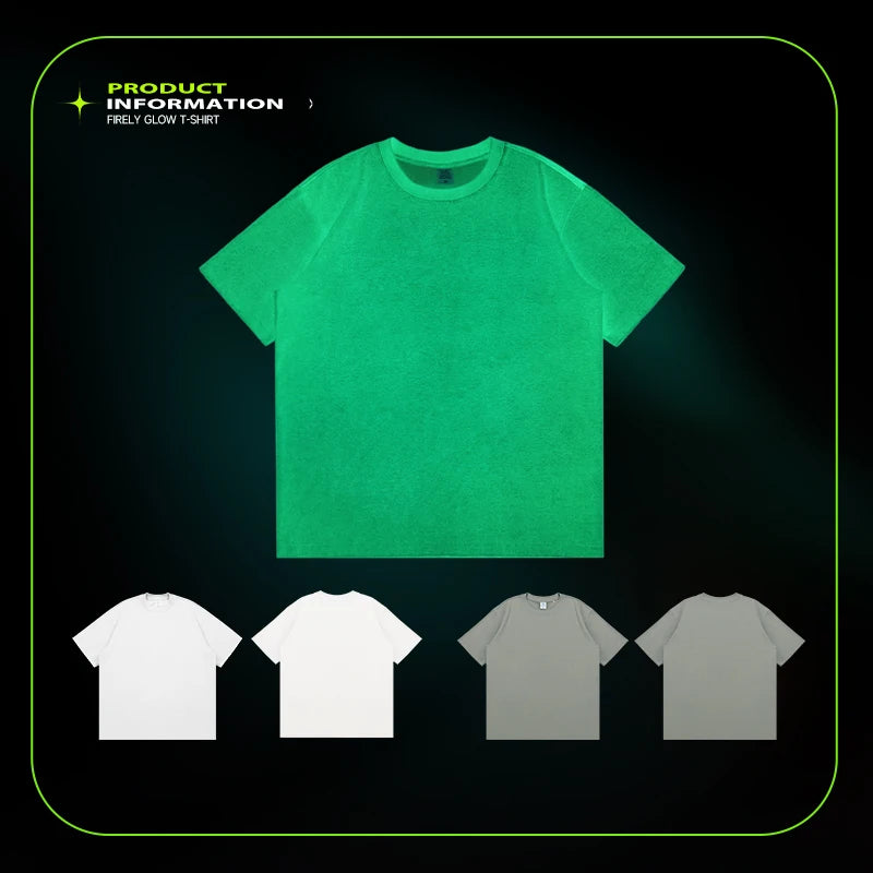 INFLATION Streetwear Glow-in-dark Luminous Tees - INFLATION