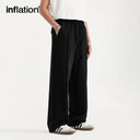 INFLATION High Waist Double Pleat Straight Leg Suit Pants - INFLATION