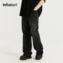 INFLLATION Retro Washed Denim Pants Men Classic Jeans Trousers - INFLATION