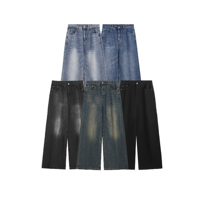 INFLATION Eco-friendly Washed Straight-leg Jeans