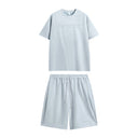 INFLATION Suede Fabric Embossed T-shirts and Shorts Set - INFLATION