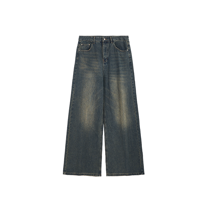 INFLATION Eco-friendly Washed Straight-leg Jeans