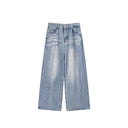 INFLATION Washed Distressed Baggy Jeans