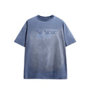 INFLATION Washed Tie Dyed Mock Neck Oversized Tees - INFLATION