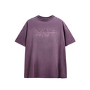 INFLATION Washed Tie Dyed Mock Neck Oversized Tees - INFLATION