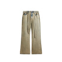 INFLATION Wasteland Style Washed Distressed Flare Jeans - INFLATION