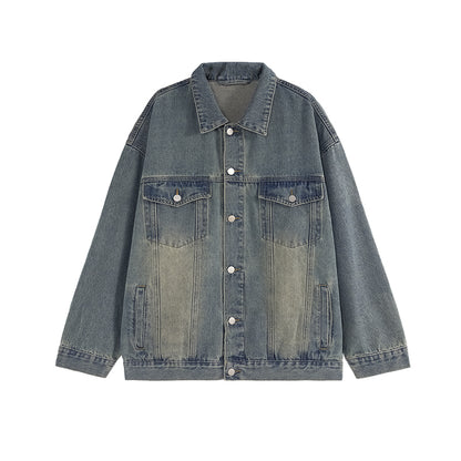 INFLATION Distressed Oversized Denim Jacket