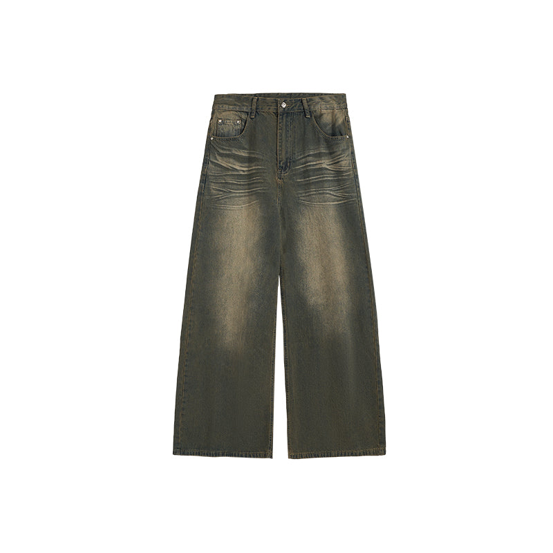 INFLATION Streetwear Washed Loose-fit Denim Pants