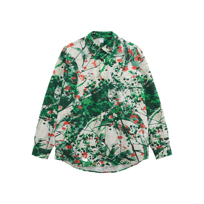 INFLATION Floral Print Seersucker Shirts