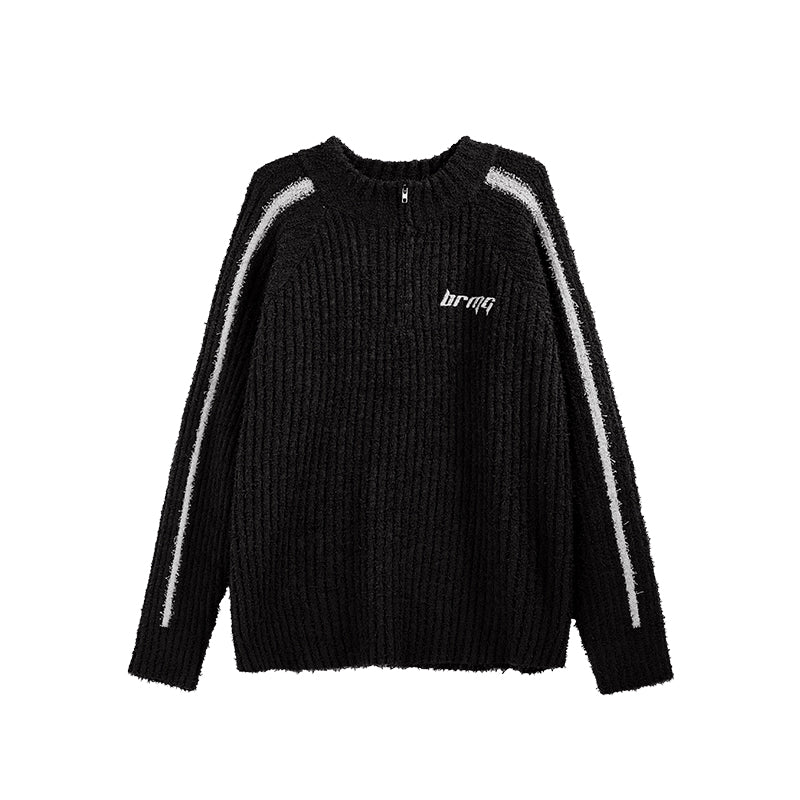 INFLATION Retro Quater Zip Up Knitted Sweaters