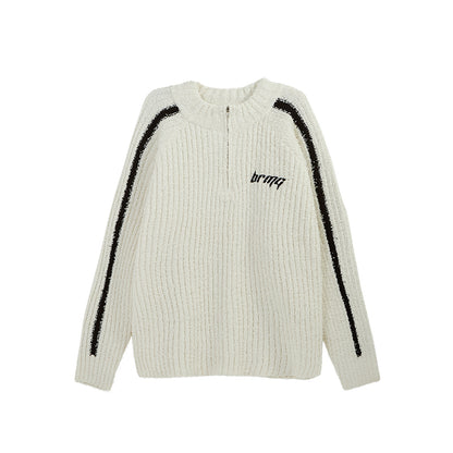 INFLATION Retro Quater Zip Up Knitted Sweaters