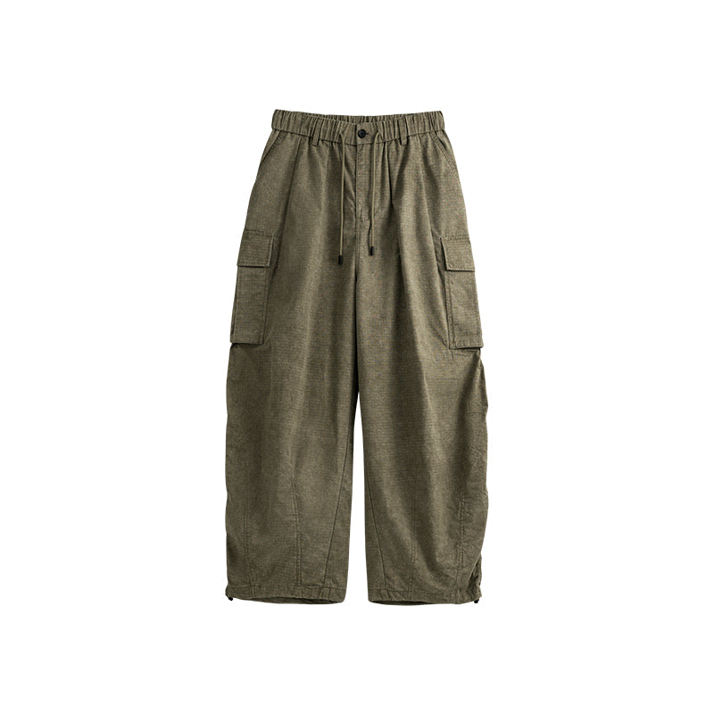 INFALTION Check Wide-Leg Cargo Pants