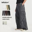 INFLATION Minimalism Washed Wide Leg Cargo Pants Unisex - INFLATION