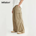 INFLATION Minimalism Washed Wide Leg Cargo Pants Unisex - INFLATION