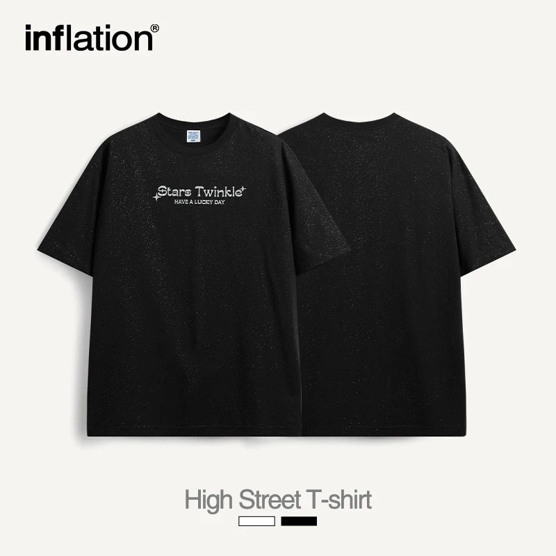 INFLATION High Street Foil-printed Shiny T-shirts - INFLATION