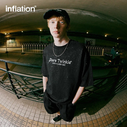 INFLATION High Street Foil-printed Shiny T-shirts - INFLATION