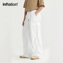 INFLATION Minimalism Washed Wide Leg Cargo Pants Unisex - INFLATION