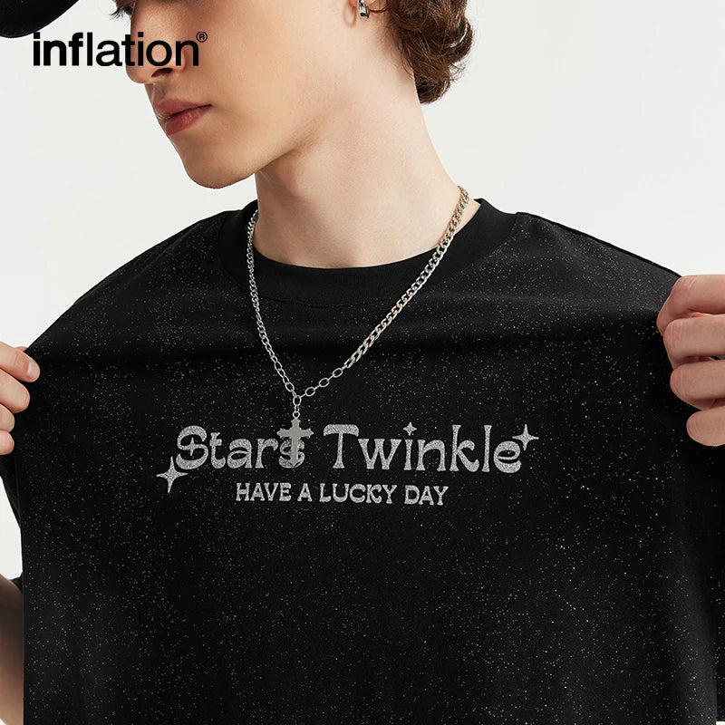 INFLATION High Street Foil-printed Shiny T-shirts - INFLATION