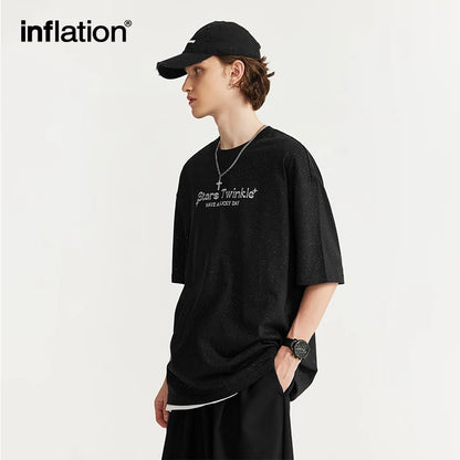 INFLATION High Street Foil-printed Shiny T-shirts - INFLATION